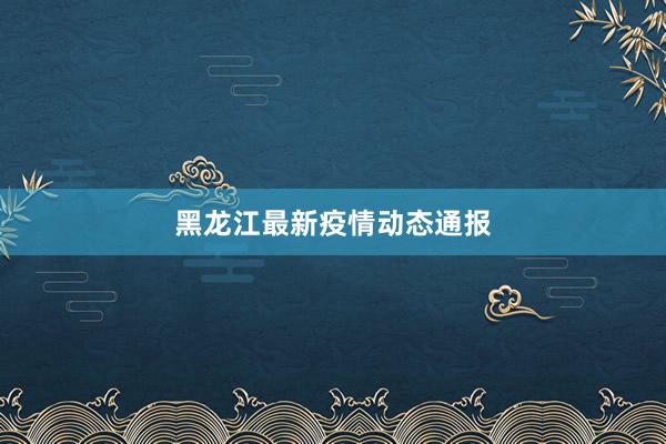 黑龙江最新疫情动态通报